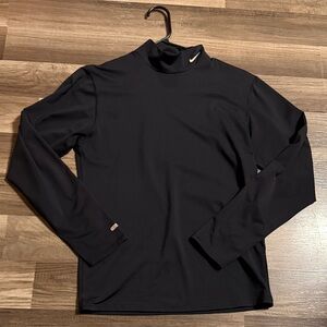 Nike women’s Black Long Sleeve athletic Top with Logo size large